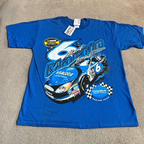 Checkered Flag Sports Other - Vintage 2000s Mark Martin Racing NASCAR T-Shirt Blue Large NWT